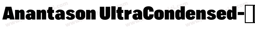 Anantason UltraCondensed字体转换